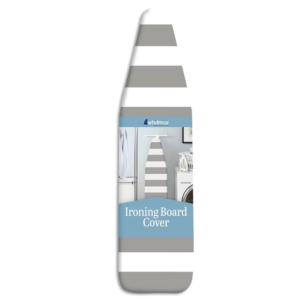 Whitmor Ironing Board Cover Gray White Striped Style 6149-100 New